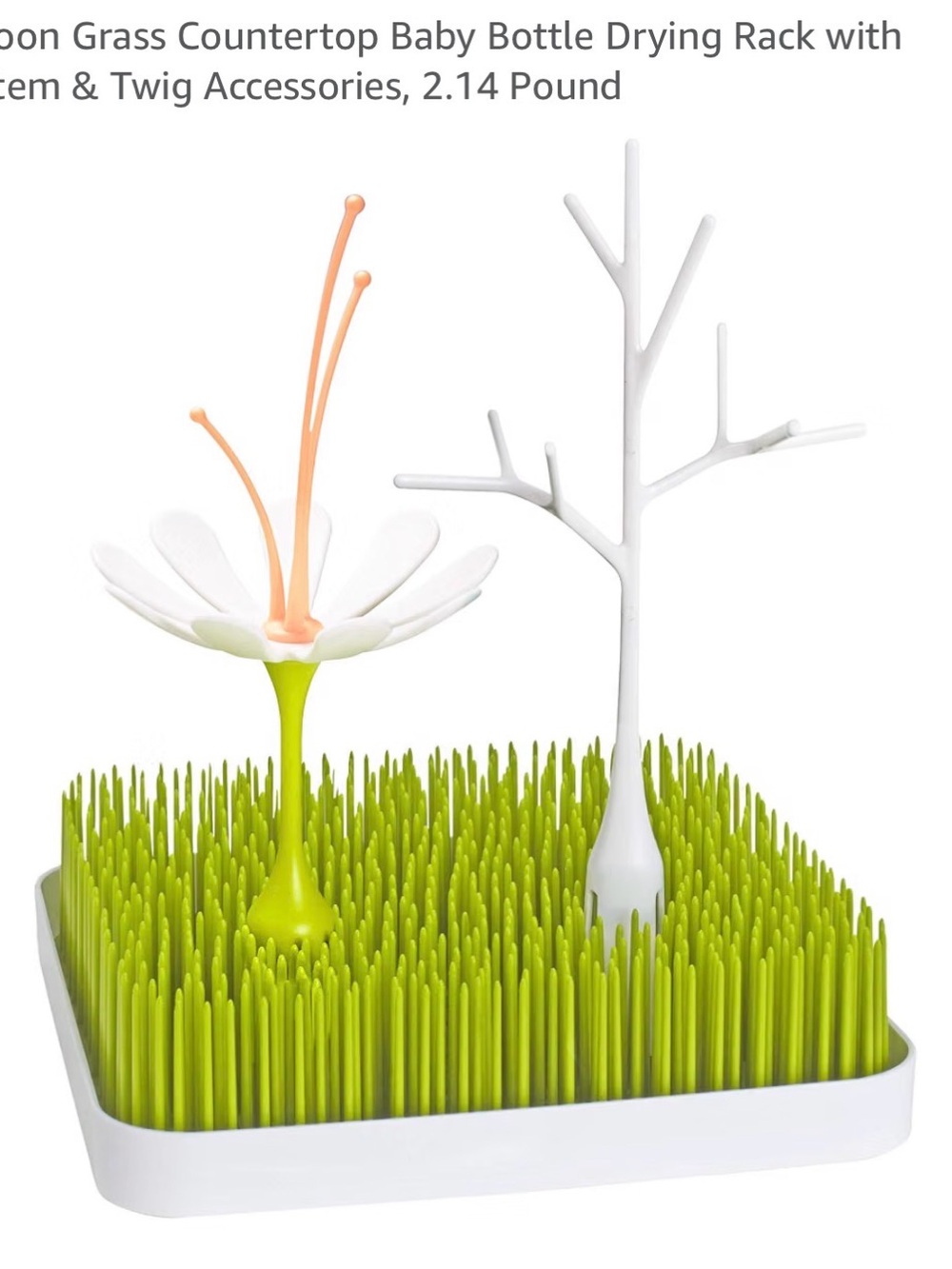 Boon Baby Bottle Drying Rack with Grass Tray & Flower Stem